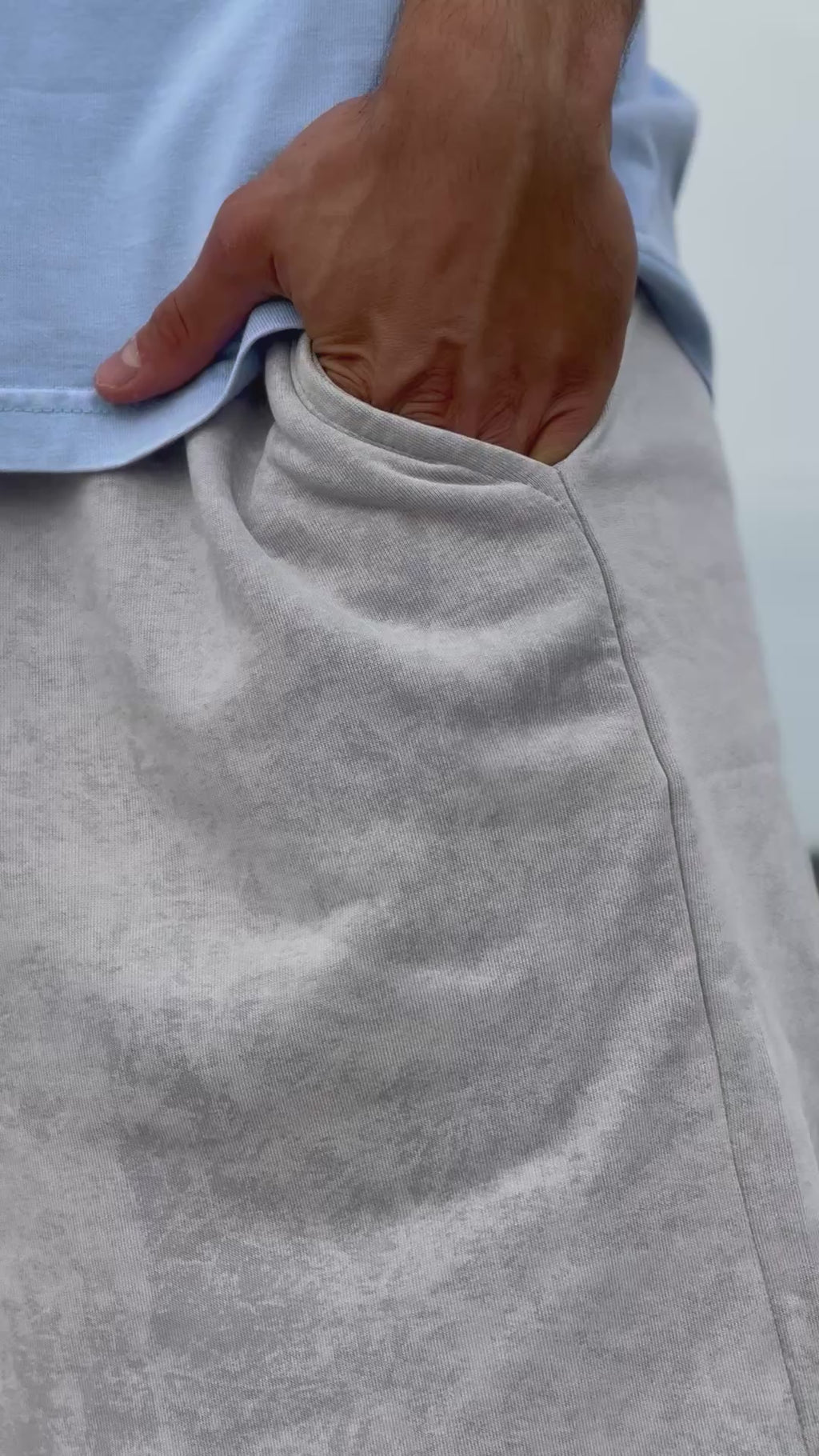 Washed Grey Shorts